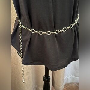 Silver chainlink belt